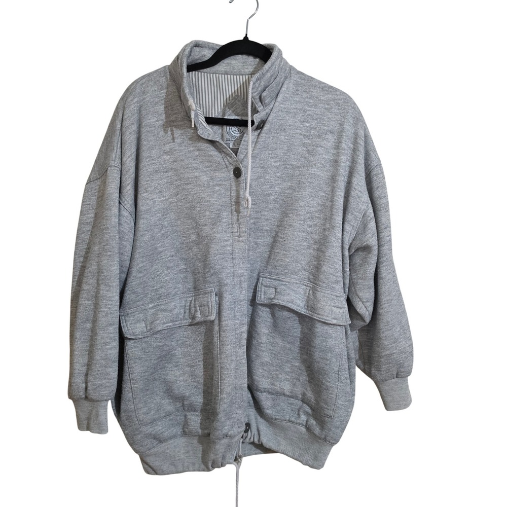 Vintage Current Seen Grey Oversized Sweatshirt Jacket Pockets One Size 55252/10